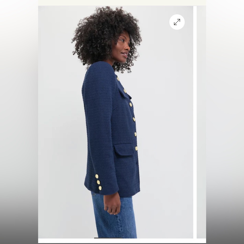 Pomander Place Navy Tweed Jennings Jacket - Picture 6 of 9